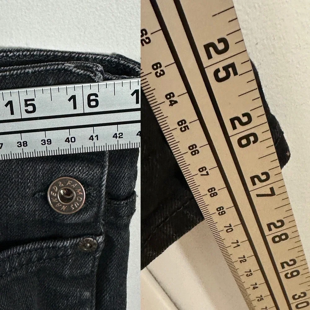 Naked Famous‎ Japanese Denim Black Overalls Womens Size Medium Canada Made Jeans - Picture 14 of 16